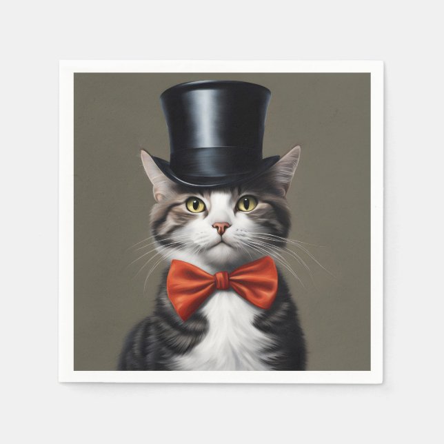 Victorian Cat Napkin (Front)