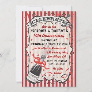 Victorian Champagne Celebration Party Invitation