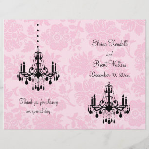 Victorian Chandelier Wedding Program
