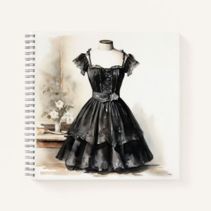 Victorian Charm: Little Black Dress (LBD) Notebook