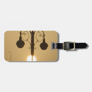Victorian Charm: Vintage Streetlight Lamp Posts Luggage Tag