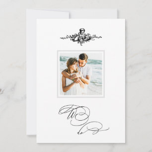 *~* Victorian Cherub PHOTO AR6 RSVP +  QR Wedding  Invitation