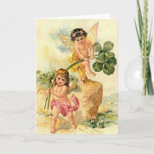 Victorian Cherubs St. Patrick's Day Card