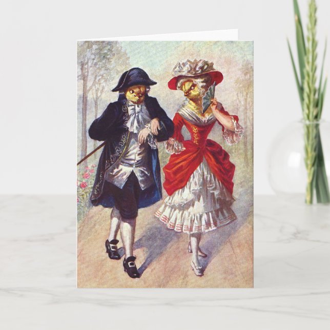 Victorian Chickens Holiday Card (Front)