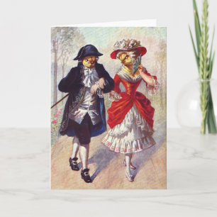 Victorian Chickens Holiday Card