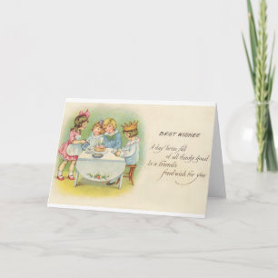 Victorian Children Birthday Party Birthday Card