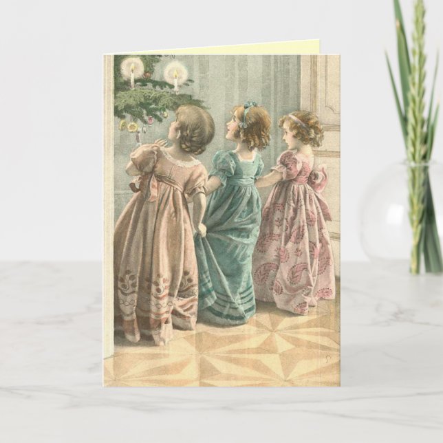 Victorian Children Christmas Card (Front)