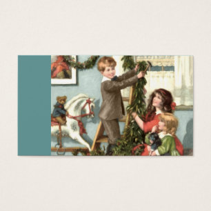 Victorian Children Christmas Gift Tag