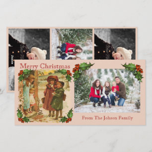 Victorian Children Christmas Photo Card