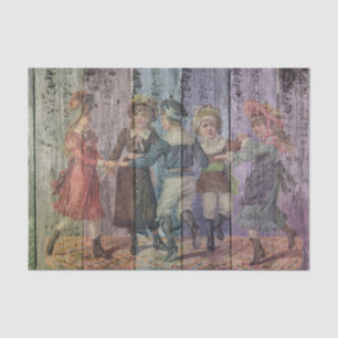 Victorian Children Dancing Tissue Paper