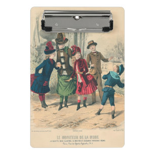 Victorian Children Dress Play Vintage Antique Mini Clipboard