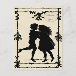 Victorian Children Silhouettes Wedding Thank You Card