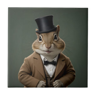 Victorian Chipmunk Tile