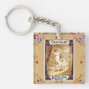 Victorian chocolate advertisement elegant key ring
