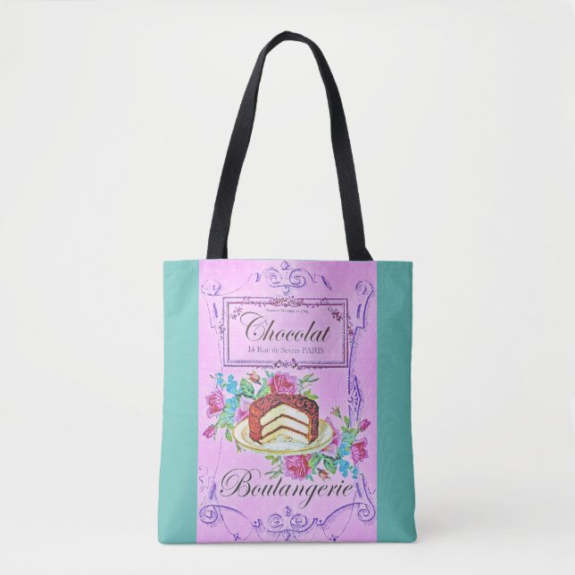 Victorian chocolate cake pastry shop tote bag (Front)
