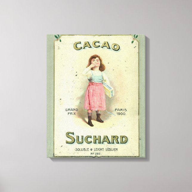 Victorian Chocolate Kiss Girl Sugar Canvas Print (Front)