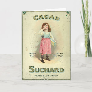 Victorian Chocolate Kiss Girl Sugar Card