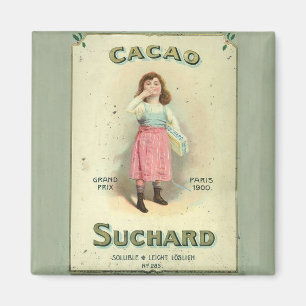Victorian Chocolate Kiss Girl Sugar Magnet