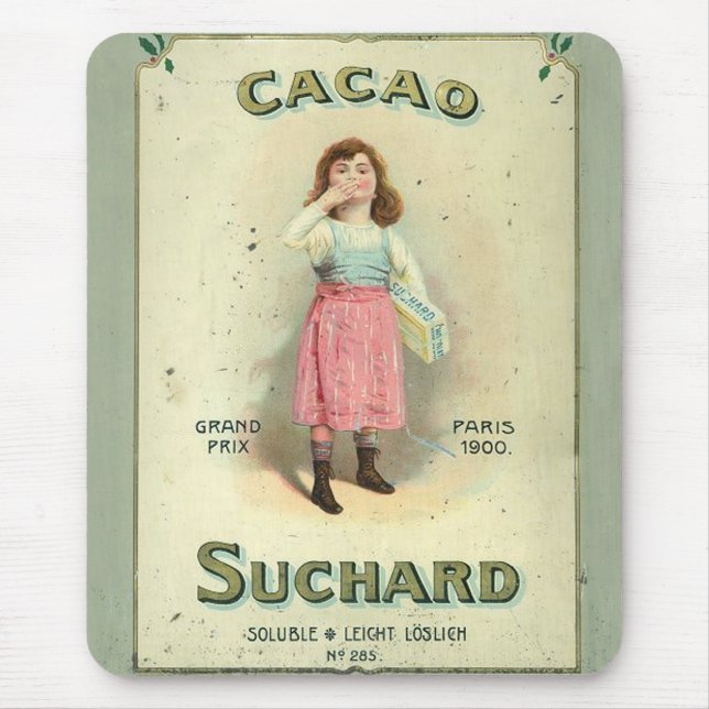 Victorian Chocolate Kiss Girl Sugar Mouse Mat (Front)