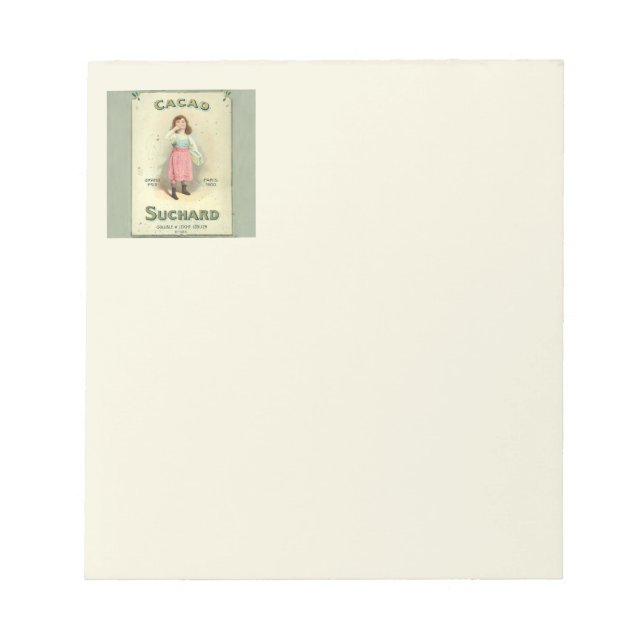 Victorian Chocolate Kiss Girl Sugar Notepad (Front)