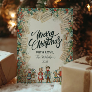 Victorian Choir Merry Christmas Holiday Card