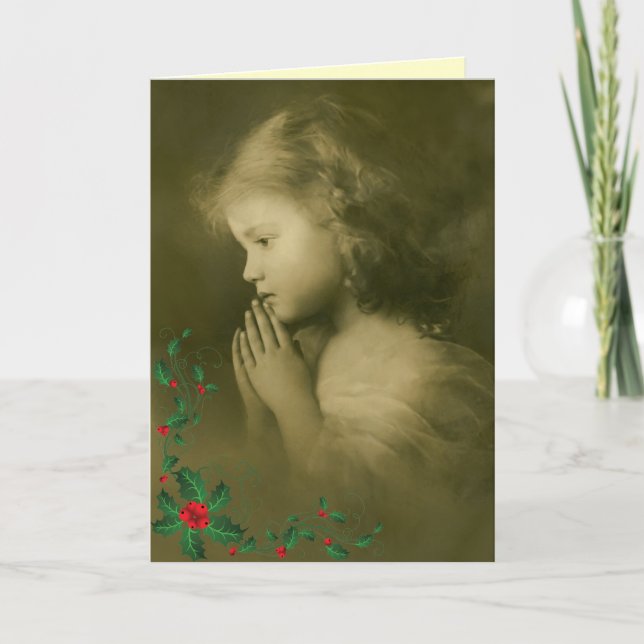 Victorian Christmas Angel Card (Front)
