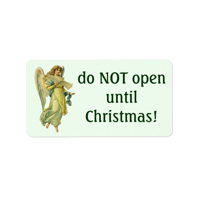 Victorian Christmas Angel, Gloria in Excelsis Deo Label (Front)