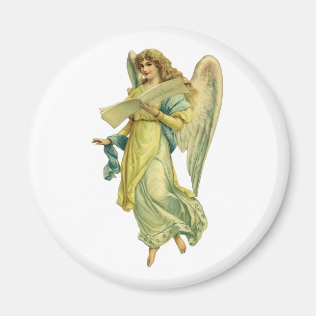 Victorian Christmas Angel, Gloria in Excelsis Deo Magnet (Front)