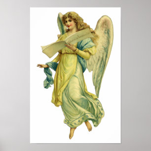 Victorian Christmas Angel, Gloria in Excelsis Deo Poster