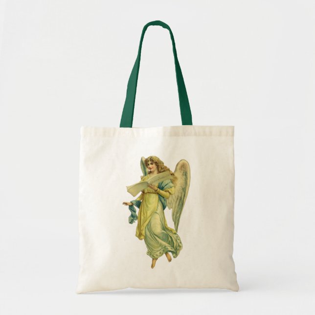 Victorian Christmas Angel, Gloria in Excelsis Deo Tote Bag (Front)