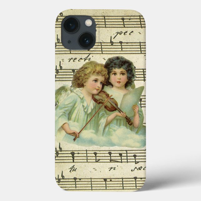 Victorian Christmas Angels Violin and Sheet Music Case-Mate iPhone Case (Back)
