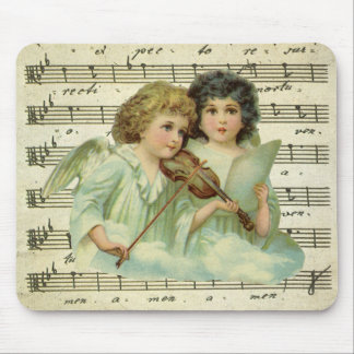 Victorian Christmas Angels Violin and Sheet Music Mouse Mat