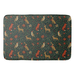 Victorian Christmas Animal & Botanical Bath Mat