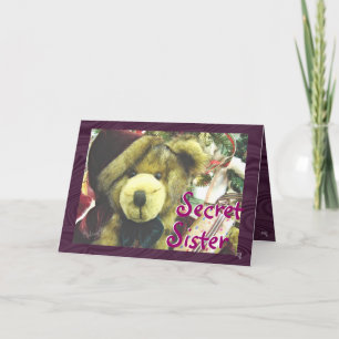 Victorian Christmas Bear - customise Holiday Card