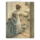 Victorian Christmas Card - Family