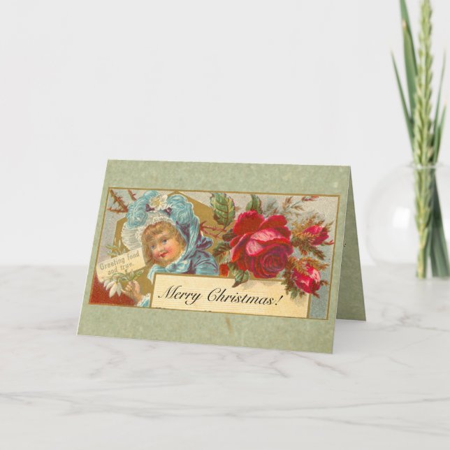 Victorian Christmas card with poem (Front)