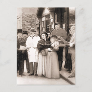 VICTORIAN CHRISTMAS CAROL SINGERS HOLIDAY POSTCARD