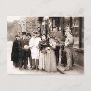 VICTORIAN CHRISTMAS CAROL SINGERS HOLIDAY POSTCARD