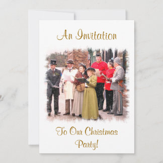 VICTORIAN CHRISTMAS CAROL SINGERS INVITATION