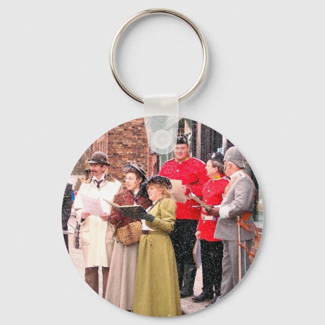 VICTORIAN CHRISTMAS CAROL SINGERS KEY RING (Front)