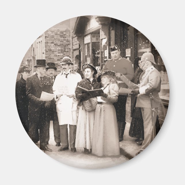 VICTORIAN CHRISTMAS CAROL SINGERS MAGNET (Front)