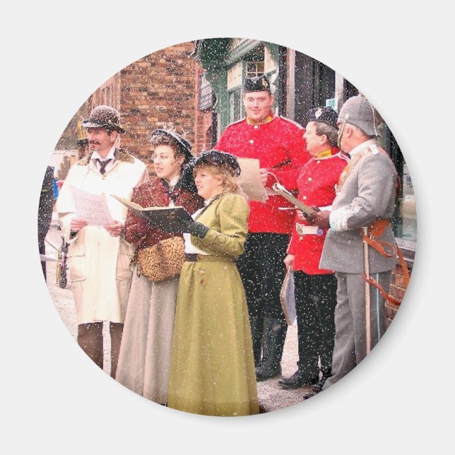VICTORIAN CHRISTMAS CAROL SINGERS MAGNET (Front)