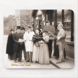 VICTORIAN CHRISTMAS CAROL SINGERS MOUSE MAT