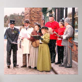 VICTORIAN CHRISTMAS CAROL SINGERS POSTER