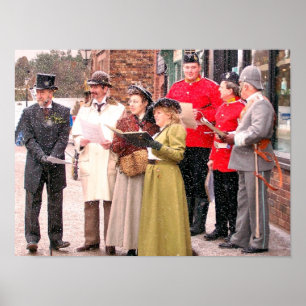 VICTORIAN CHRISTMAS CAROL SINGERS POSTER