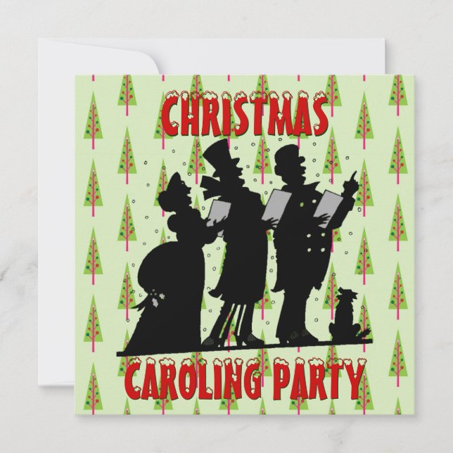 Victorian Christmas Carolers Caroling Party Invitation (Front)