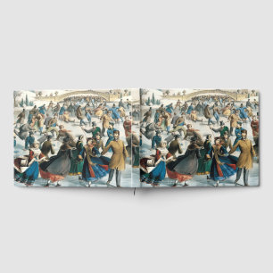 Victorian Christmas Central Park Currier & Ives Guest Book