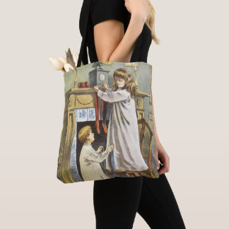 Victorian Christmas, Children Christmas Stockings Tote Bag