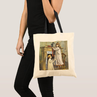 Victorian Christmas, Children Christmas Stockings Tote Bag