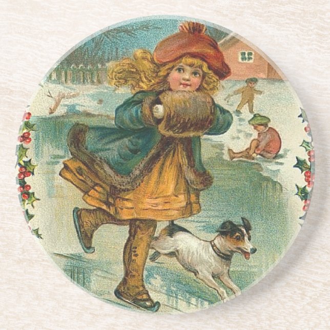 Victorian Christmas Coaster (Front)